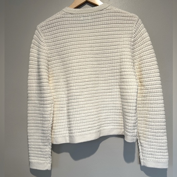 J. Crew Lady jacket cardigan with gem buttons in Ivory Size L - Picture 9 of 11